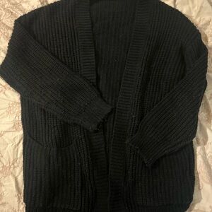 Cozy Black Knit Cardigan